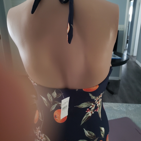 Loft navy blue and orange swim suit - Picture 7 of 8